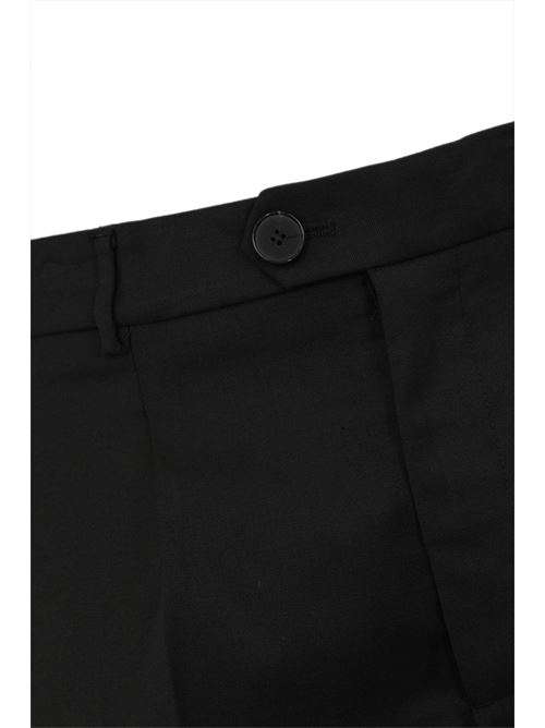 Pantaloni con pinces in lana nero AMARANTO | B6S0028A 99